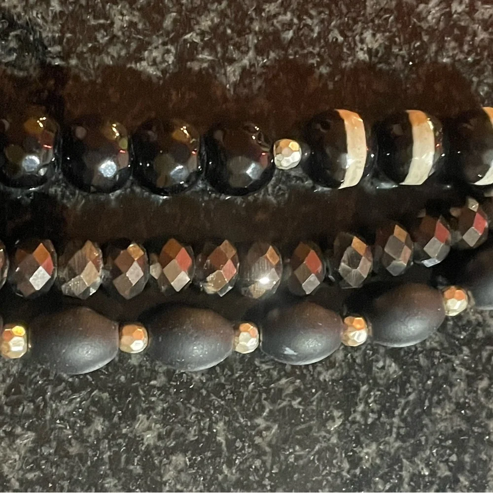 Apple Watch band Black Beaded